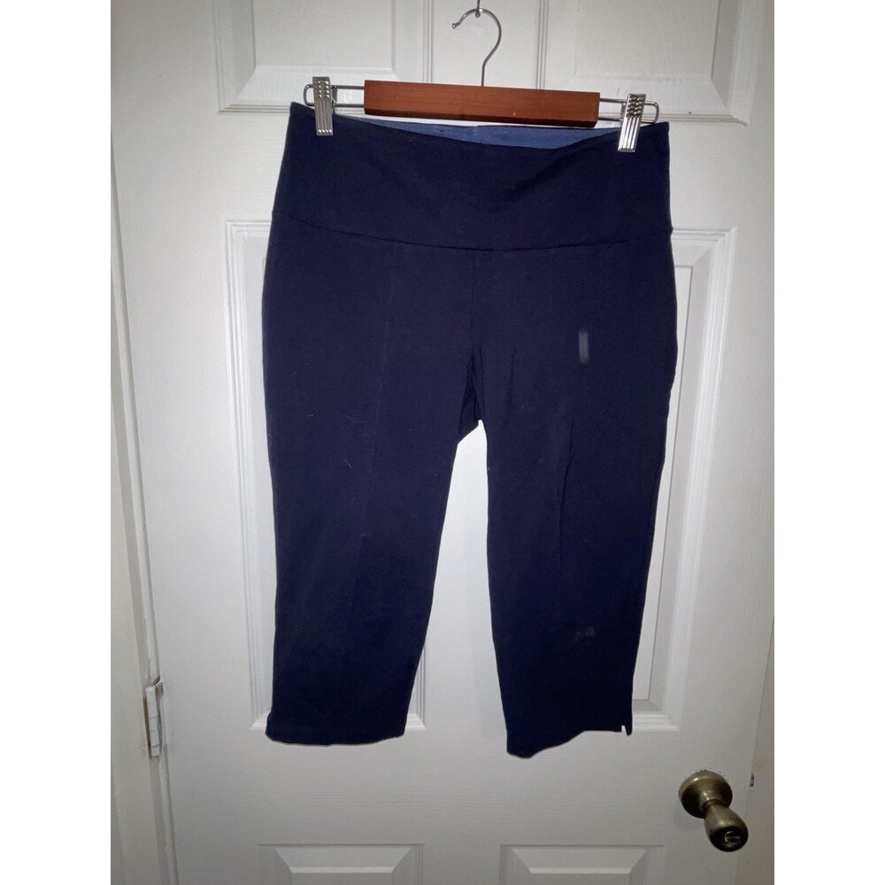 Women with Control Renee Greenstein Navy Blue Crop Pants Leggings Capris Small